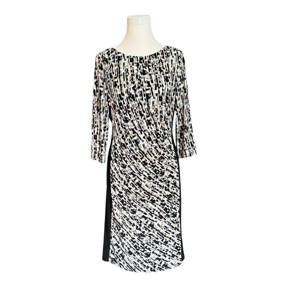 Ralph Lauren Dress with Slimming Waist Ruching. Sz 12. MINT Condition